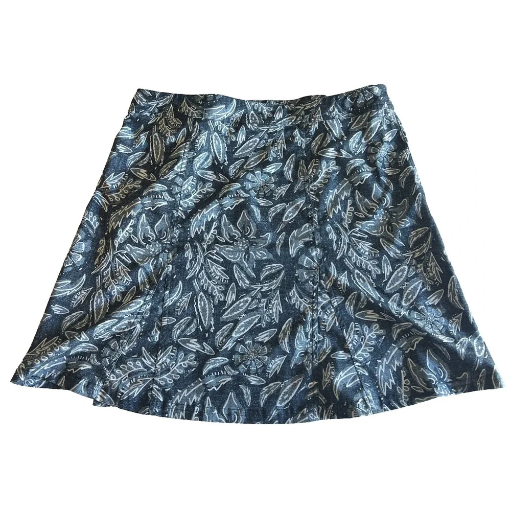 Ripskirt Women's Skirt Blue White Floral Size‎ Large